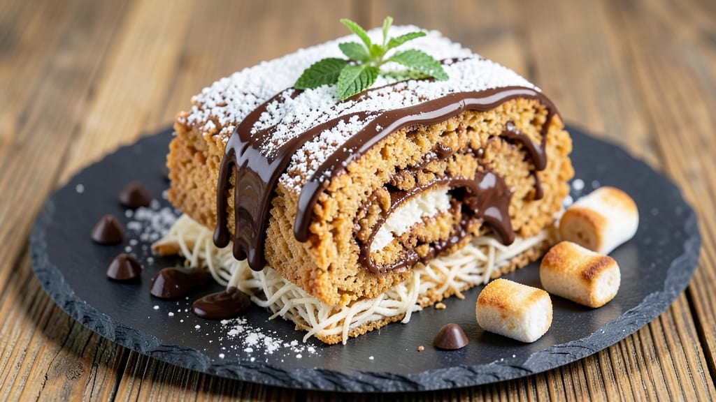 Rice Krispie Chocolate Rolls Recipe: Crunchy Cereal Clusters in Gooey Vanilla Swirls