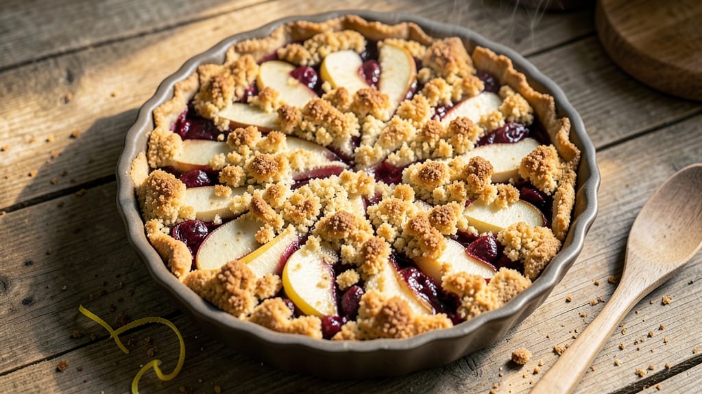 Apple Cranberry Crumb Pie Recipe: Tart-Sweet Filling With Buttery Crunch Topping