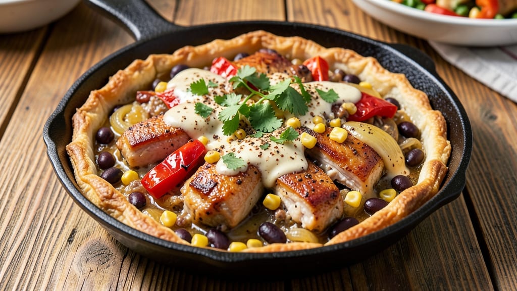 Southwestern Pot Pie Recipe: Smoky Chili-Corn Filling Under Crispy Lattice Top