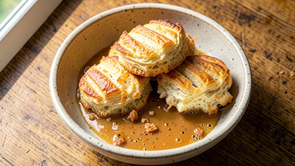 Apple Pie Butter Swim Biscuits Recipe: Crunchy Clusters Over Gooey Vanilla Bliss