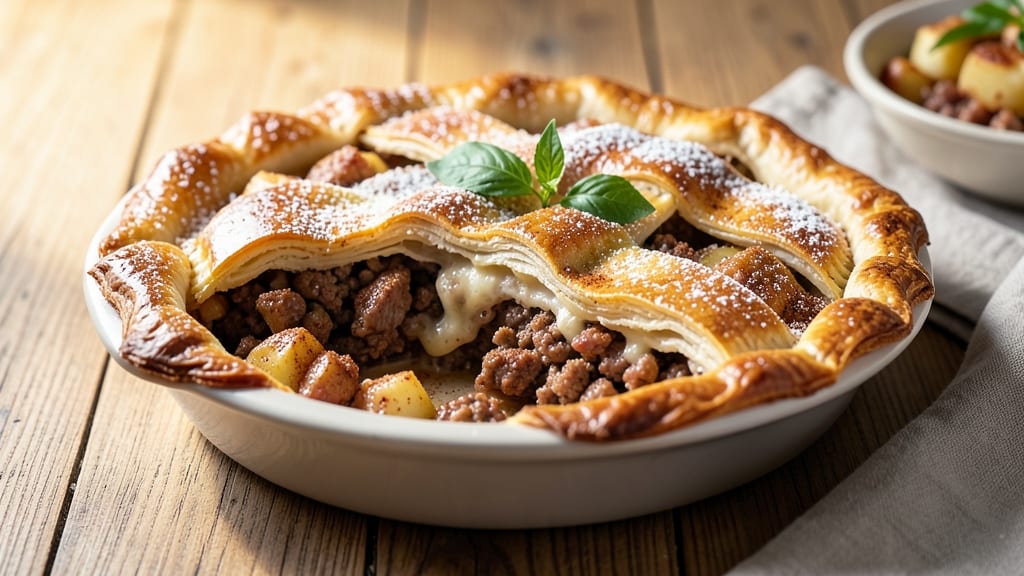 Pork Pie Tourtiere Recipe: Spiced Meat and Potato Filling in Flaky Crust