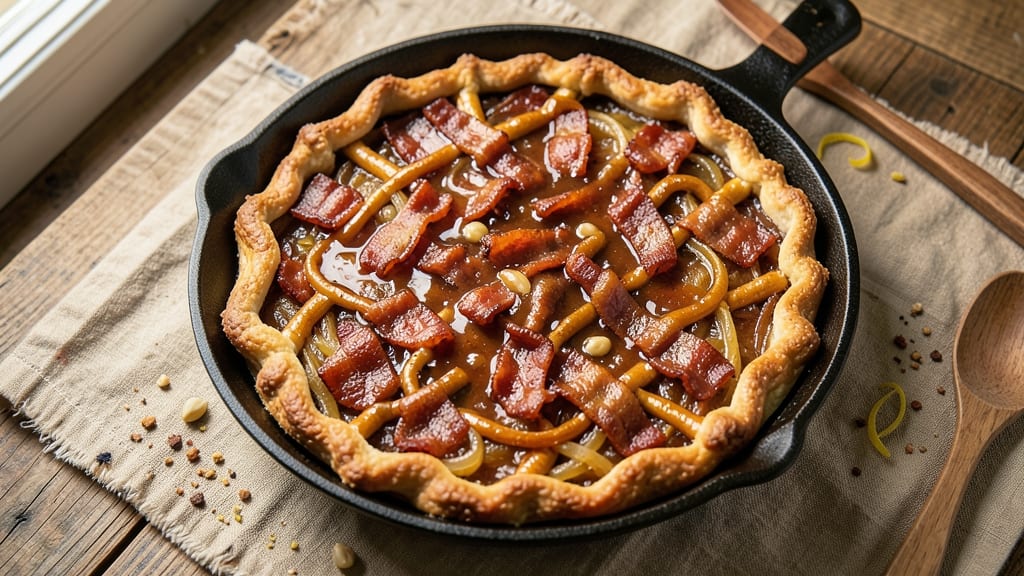 Kentucky Bacon and Pretzel Crust Pie Recipe: Salty-Sweet Crust Meets Smoky Filling