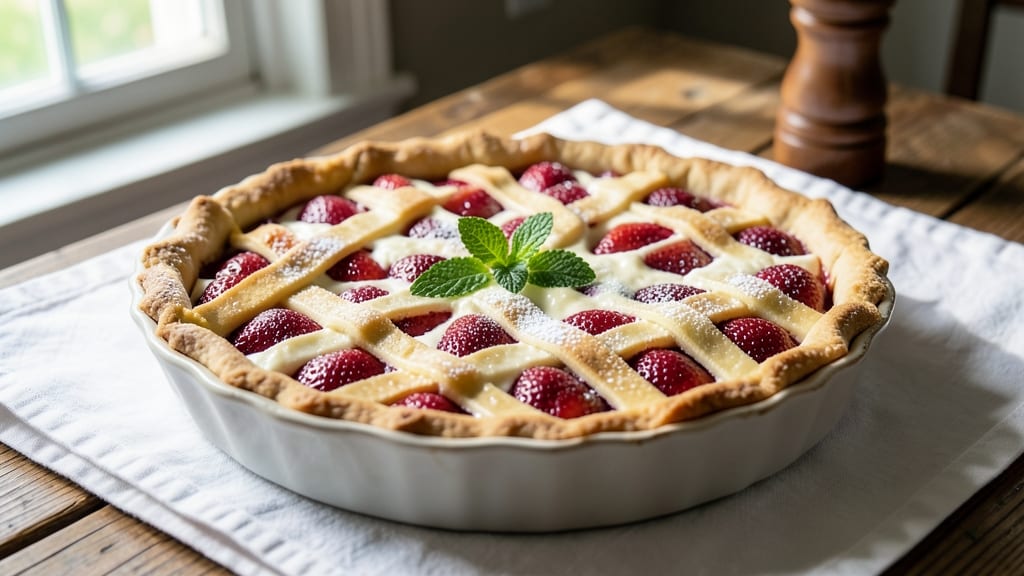 Amish Strawberry Cream Cheese Pie Recipe: Homestyle Vanilla Bean Swirls and Buttery Crust