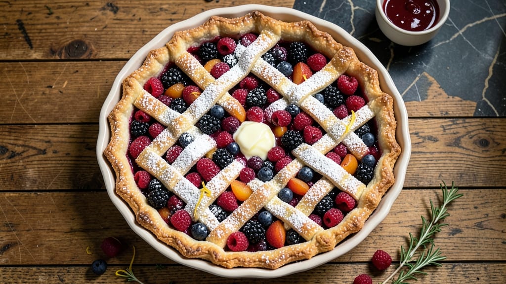 American Berry Pie Recipe: Bursting Juicy Filling in Flaky Lattice Crust