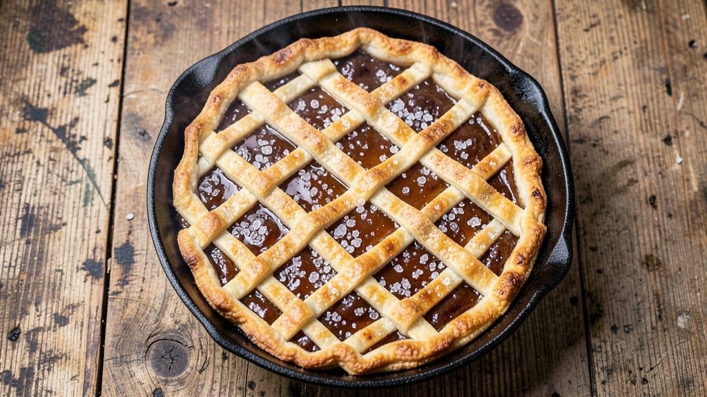 Amish Wet Bottom Shoofly Pie Recipe: Molten Caramel Lattice Over Spiced Filling