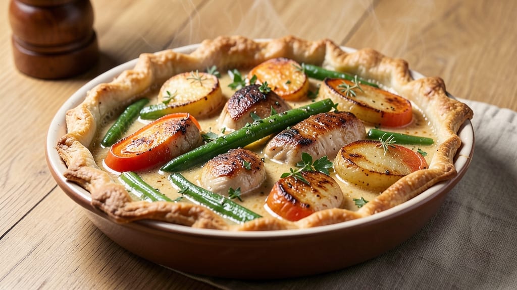 Pot Pie Bake Recipe: Savory Chicken and Veggie Crustless Masterpiece