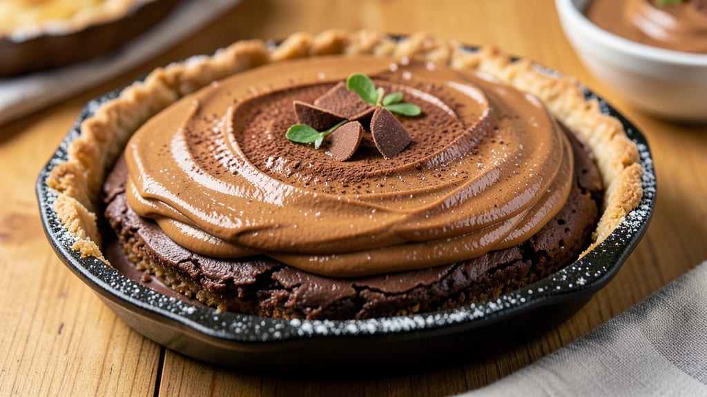 Chocolate Fluffernutter Pie Recipe: Nutty-Sweet Swirls in One-Bowl Wonder
