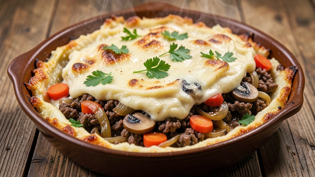 Shepherd's Pie Recipe with Cream of Mushroom: Mashed Potato Crust Over Savory Gravy Bliss