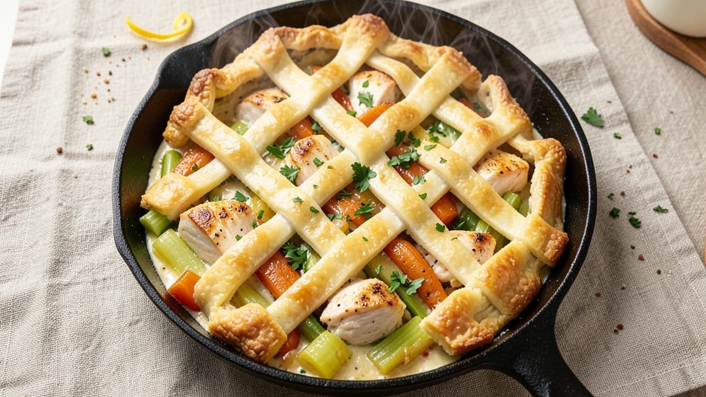America's Test Kitchen Cast Iron Chicken Pot Pie Recipe: One-Pan Crispy Crust, Creamy Gravy Magic