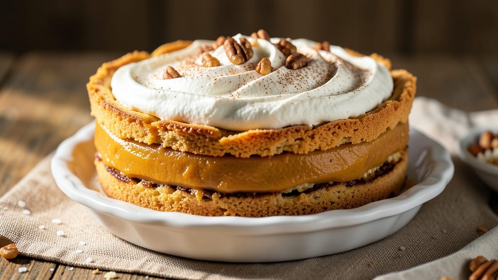 3 Layer Pumpkin Pie Recipe: Spiced Filling Sandwiched Between Crispy Crusts