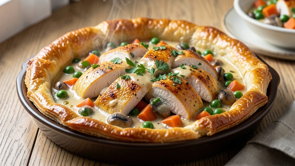 Air Fryer Chicken Pot Pie Recipe: Crispy Lattice Top, Creamy Filling in One Dish