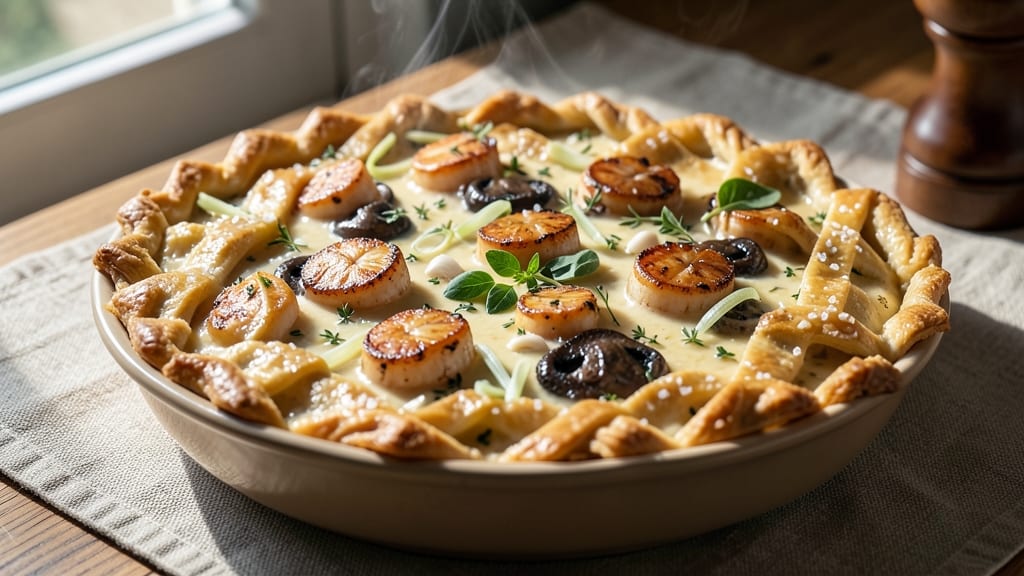Scallop Pot Pie Recipe: Buttery Crust Over Luxe Seafood Filling