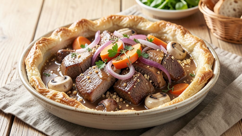 Slow Cooker Beef Pie Recipe: Steakhouse-Style Gravy and Flaky Top in One Pot
