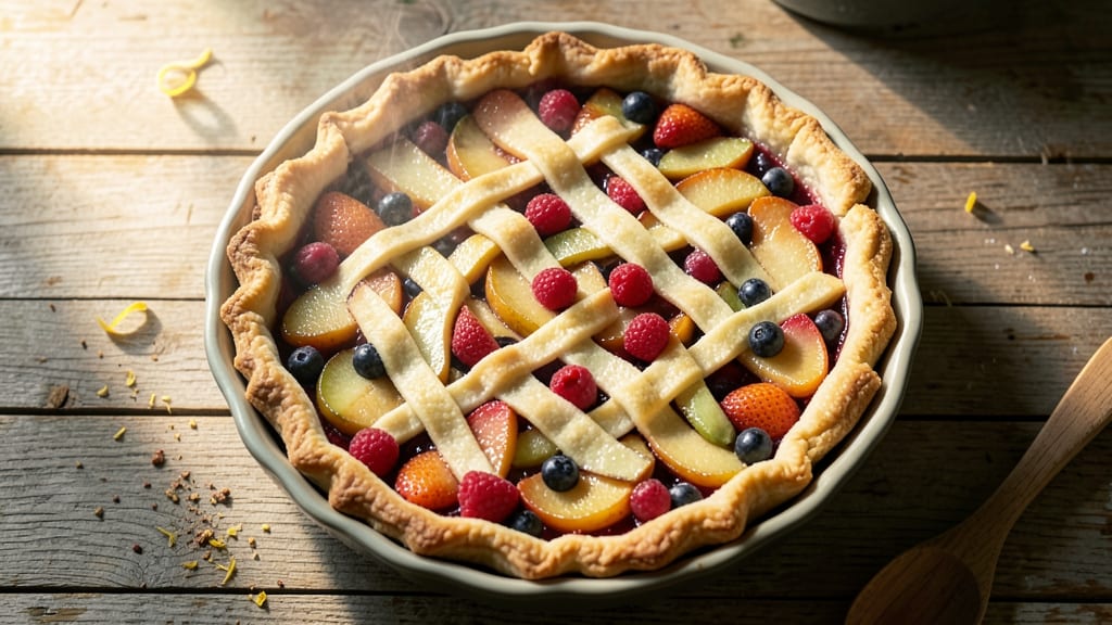 Apple And Mixed Berry Pie Recipe: Layered Fruit Harmony With Crispy Lattice Top
