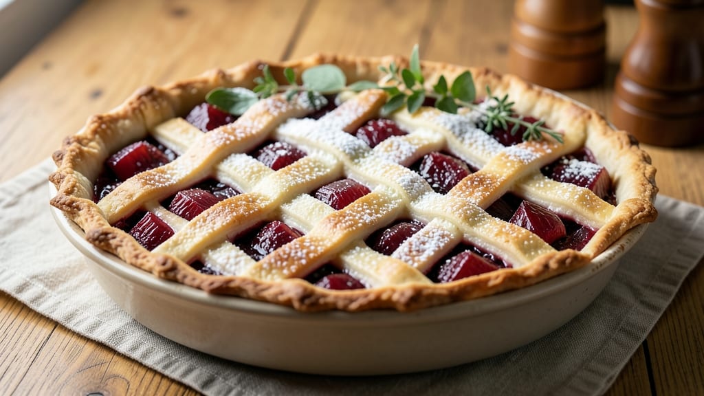 Amish Rhubarb Pie Recipe: Tart-Sweet Balance With Crispy Lattice Top