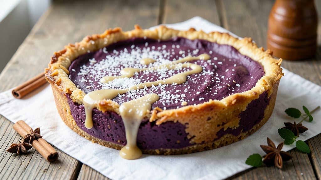 Purple Sweet Potato Vegan Pie Recipe: Spiced Coconut Cream Without Dairy