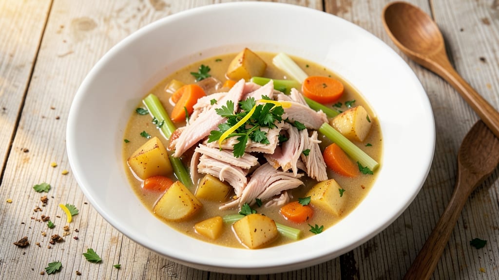 Skinny Chicken Pot Pie Soup Recipe: Lightened-Up Comfort in One Bowl