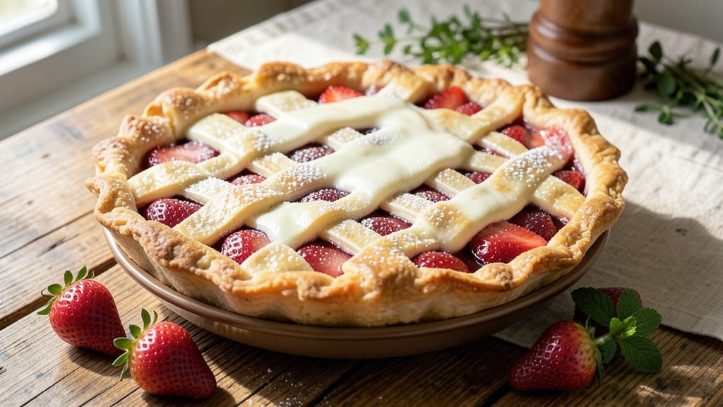 Amish Strawberry Pie Recipe: Homestyle Lattice Crust With Bursting Fresh Berries