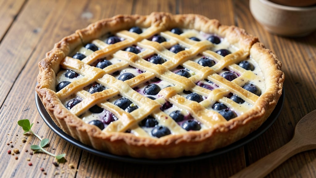 10-Inch Blueberry Pie Recipe: Deep Dish Crust With Bursting Juicy Berries