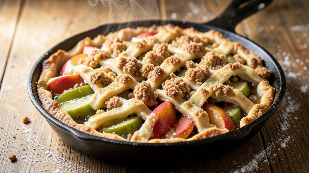 Southern Apple Crumble Pie Recipe: Spiced Topping That Crunches Over Warm Filling