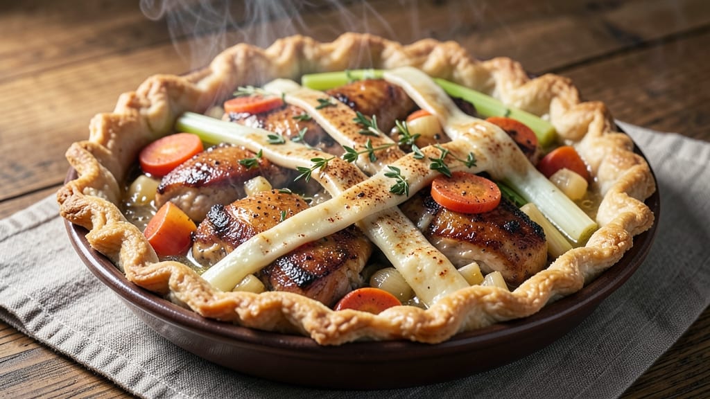 Smoky Chicken Pot Pie Recipe: Deep-Fried Crispy Top and Smoky Gravy Fusion